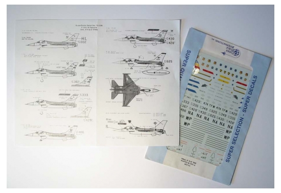 Superscale 1/72 72-336 F-16A/B Falcons 388, 474, & 8 TFW - Scale Modelers world.
